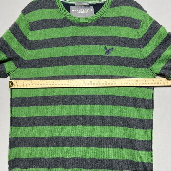 American Eagle AE Vintage Fit Sweater Men’s Size Large Green Cotton/Wool - Picture 7 of 9